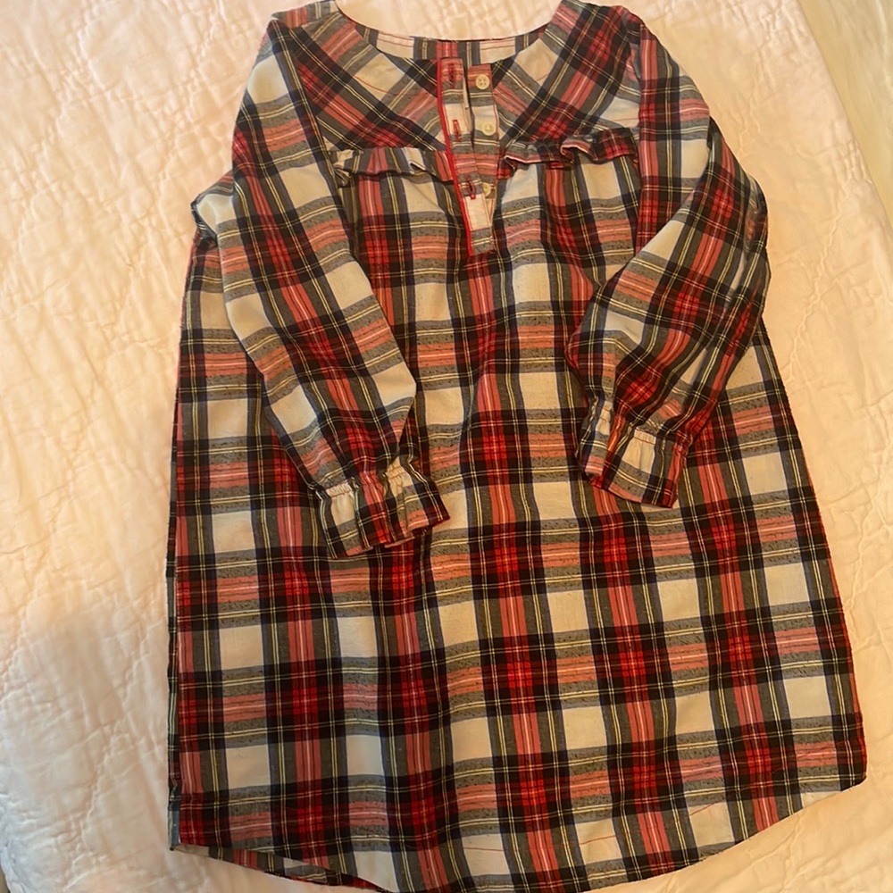 Crewcuts red plaid nightgown size 6